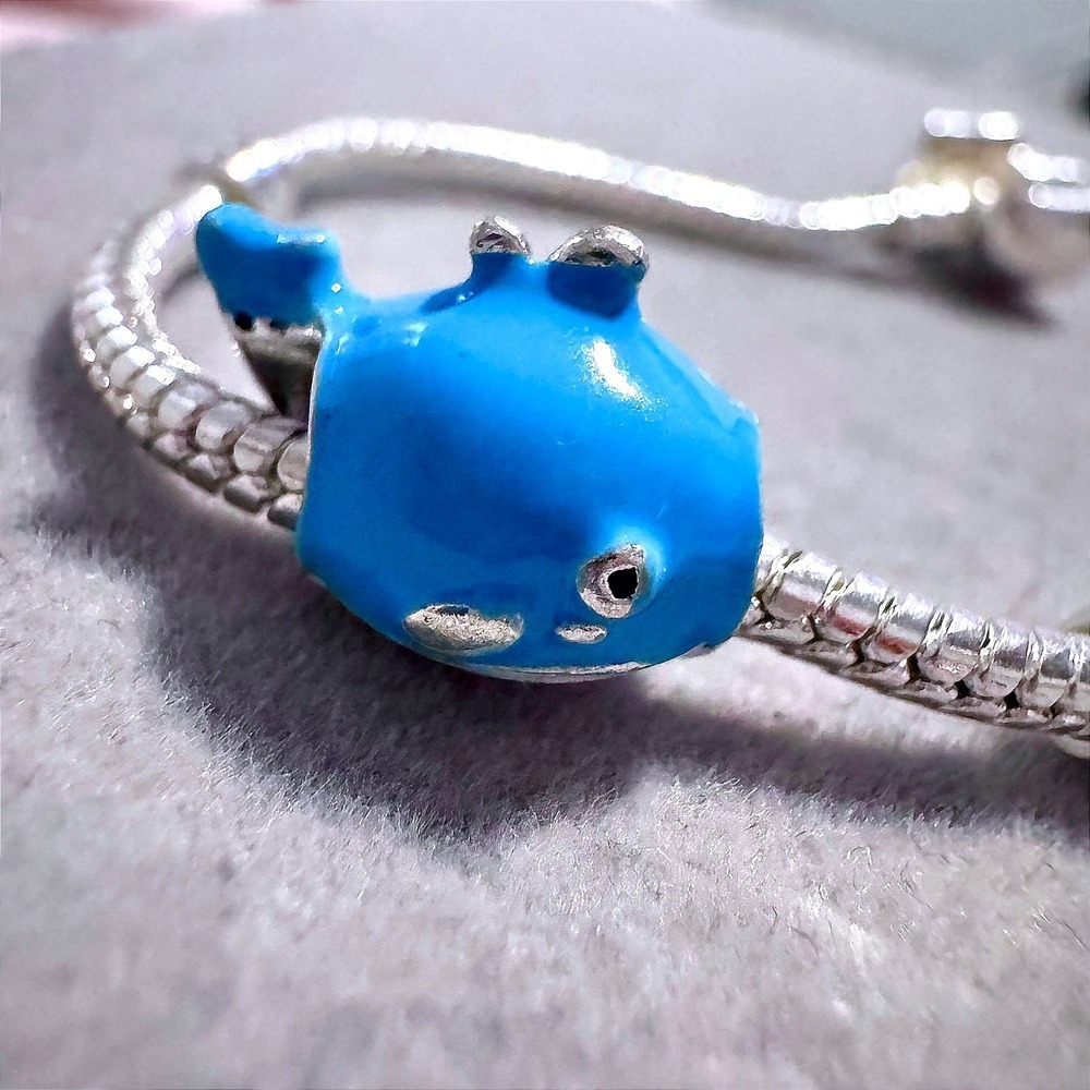 Blue Whale Charm Bead Charm fits Pandora